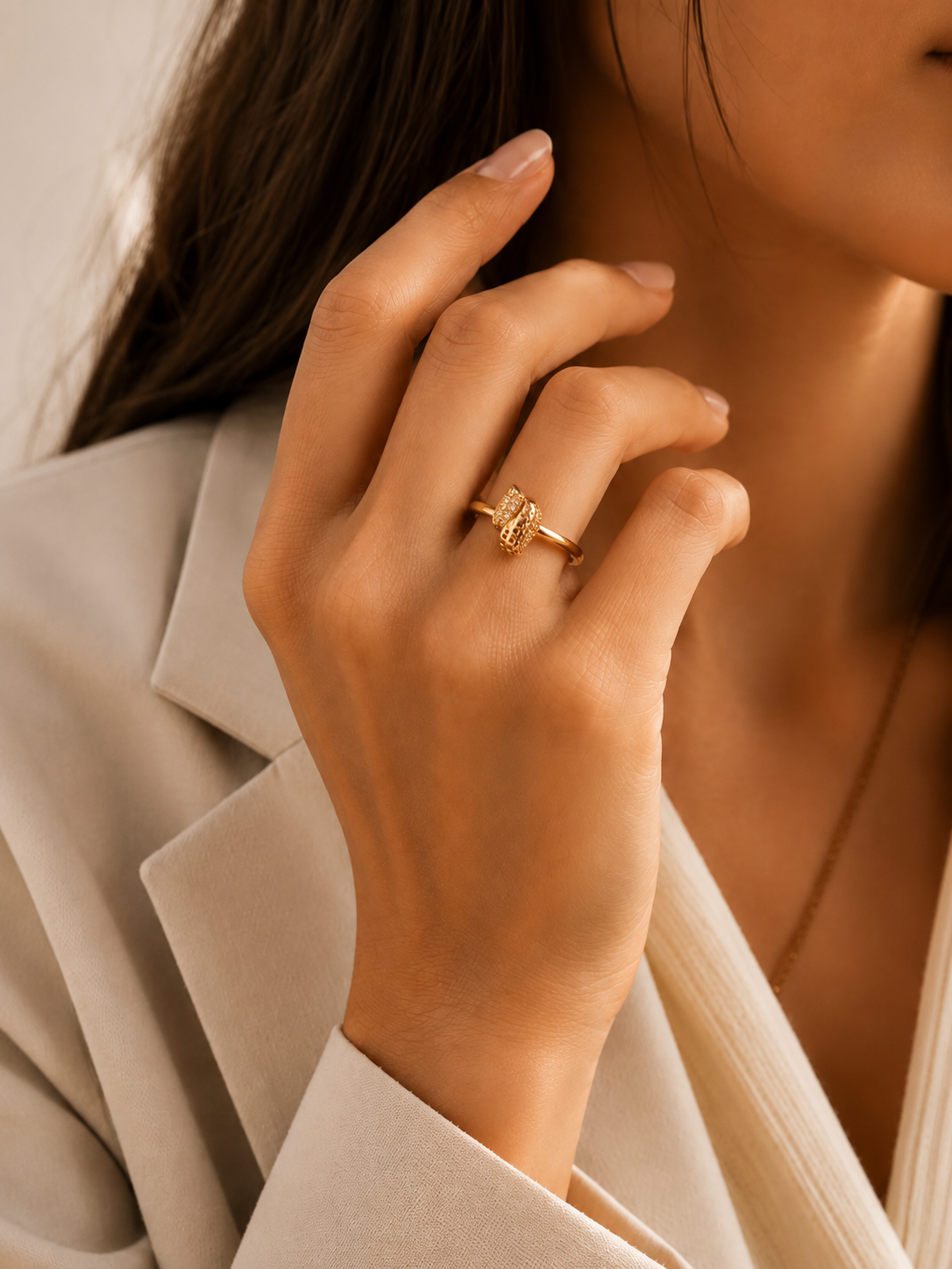 Celeste Crystal Wrap Ring