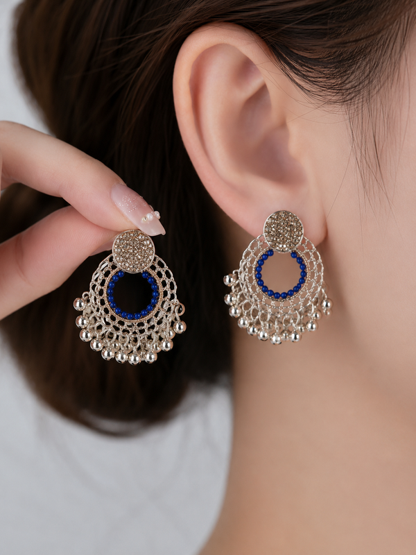 Luna Silver Drop Earrings