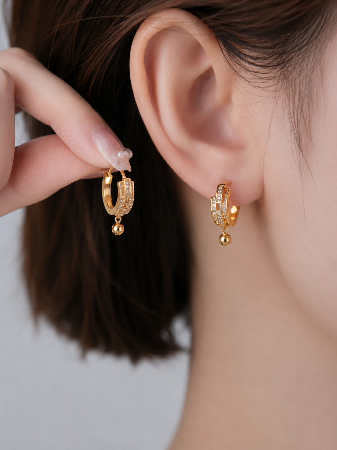 Bella Charm Hoop Earrings