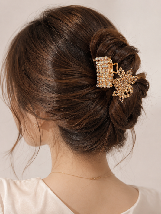 Crystal Bloom Hair Clip