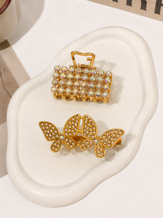 Luxury Crystal Hair Clip Set