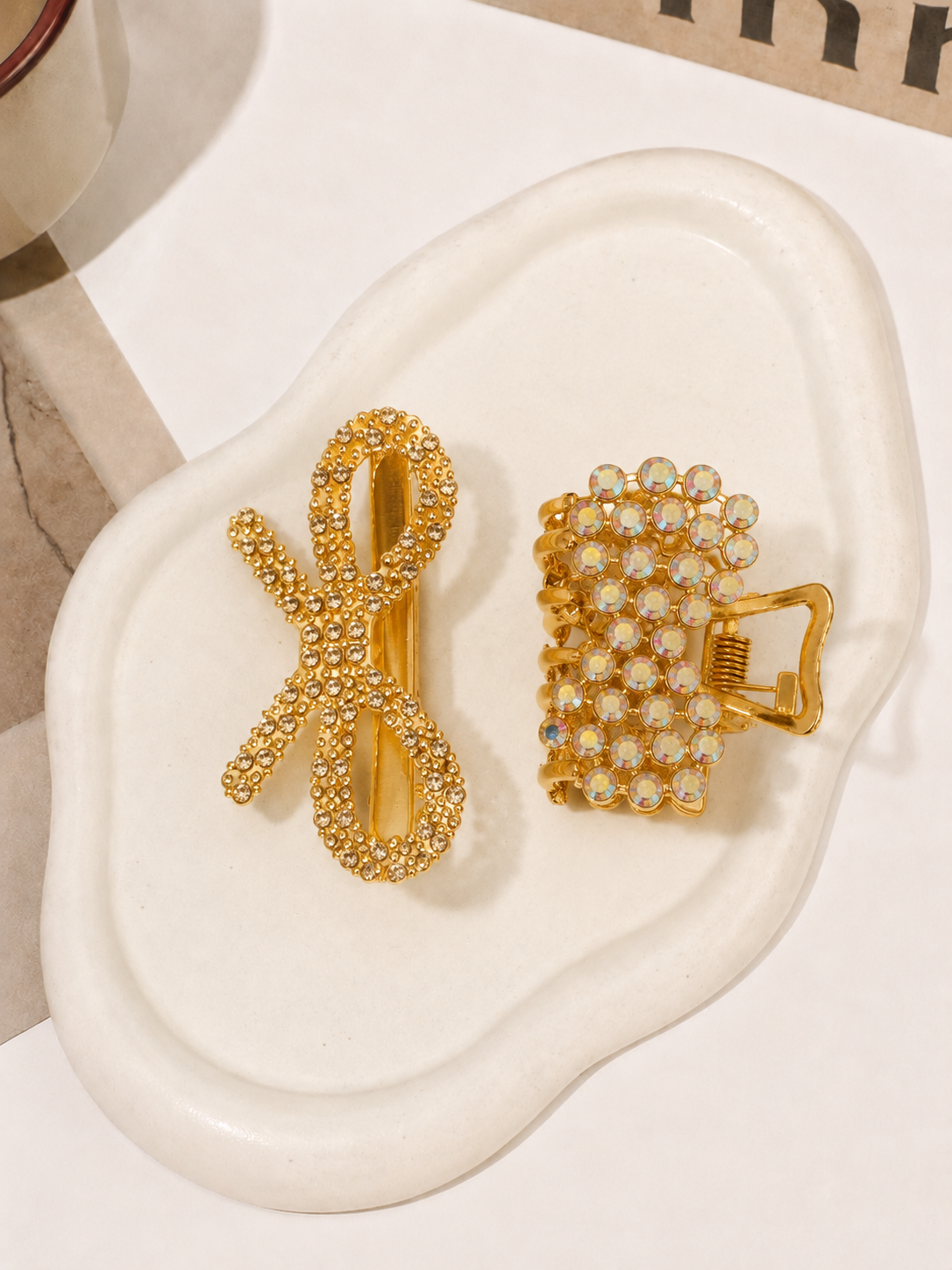 Premium Gold Hair Clip Set