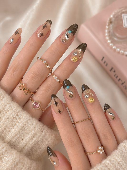 Noir Starlight Press-On Nails