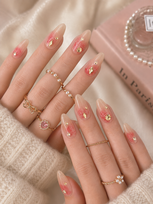 Ruby Blossom Press-On Nails