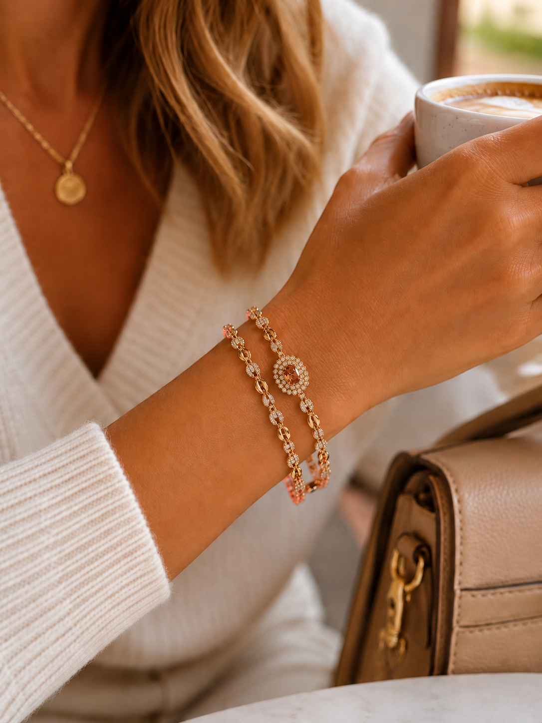 Elegant Halo Crystal Bracelet
